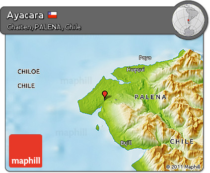 Physical 3D Map of Ayacara