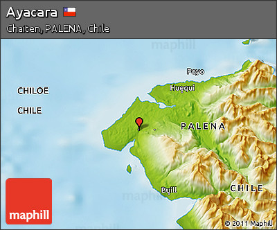 Physical 3D Map of Ayacara