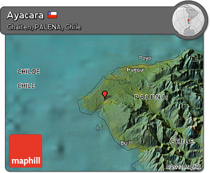 Satellite 3D Map of Ayacara