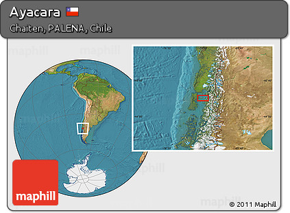 Satellite Location Map of Ayacara