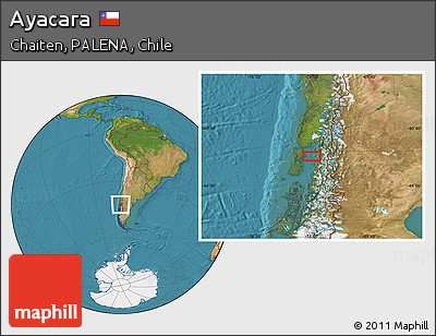 Satellite Location Map of Ayacara