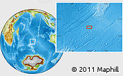 Physical Location Map of the area around 42° 18' 13" S, 75° 43' 29" E