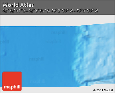 Physical 3D Map of the Area around 42° 18' 13" S, 75° 34' 29" W