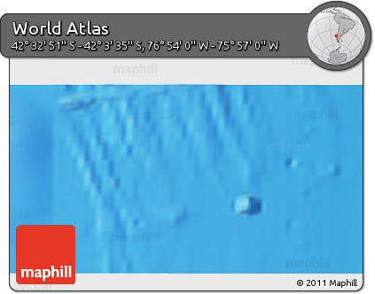 Physical 3D Map of the Area around 42° 18' 13" S, 76° 25' 30" W