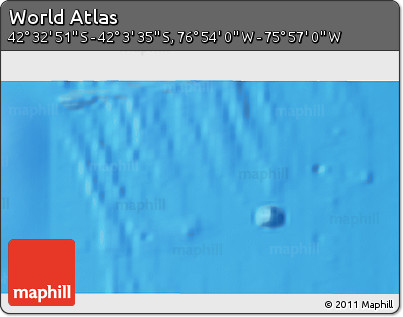 Physical 3D Map of the Area around 42° 18' 13" S, 76° 25' 30" W