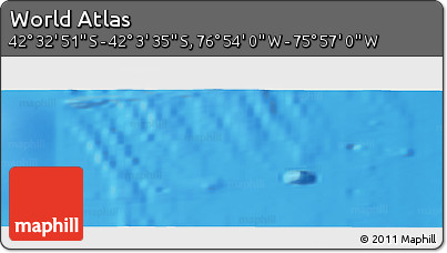 Physical Panoramic Map of the Area around 42° 18' 13" S, 76° 25' 30" W