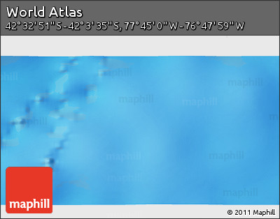 Physical 3D Map of the Area around 42° 18' 13" S, 77° 16' 30" W