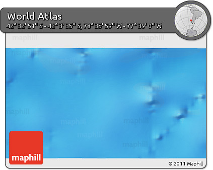 Physical 3D Map of the Area around 42° 18' 13" S, 78° 7' 30" W