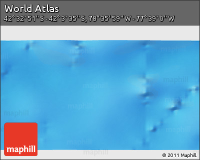 Physical 3D Map of the Area around 42° 18' 13" S, 78° 7' 30" W