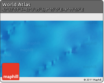 Physical 3D Map of the Area around 42° 18' 13" S, 7° 43' 29" E
