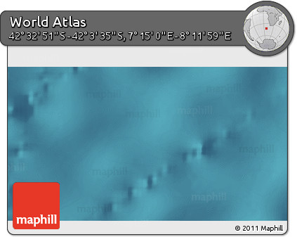 Satellite 3D Map of the Area around 42° 18' 13" S, 7° 43' 29" E