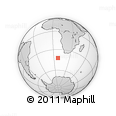 Outline Map of the Area around 42° 18' 13" S, 7° 43' 29" E, rectangular outline