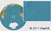 Satellite Location Map of the area around 42° 18' 13" S, 82° 31' 30" E