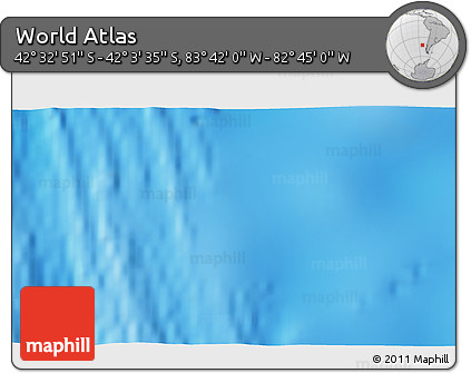 Shaded Relief 3D Map of the Area around 42° 18' 13" S, 83° 13' 29" W