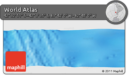 Physical Panoramic Map of the Area around 42° 18' 13" S, 83° 13' 29" W
