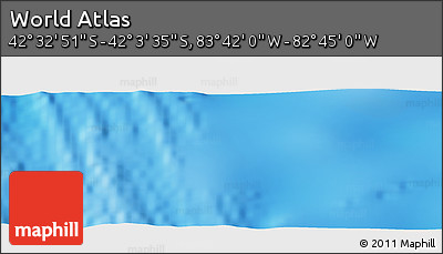 Physical Panoramic Map of the Area around 42° 18' 13" S, 83° 13' 29" W