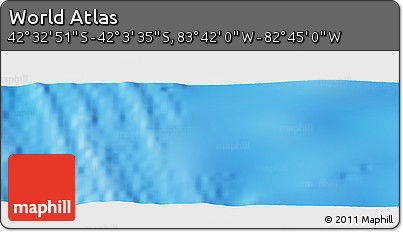 Physical Panoramic Map of the Area around 42° 18' 13" S, 83° 13' 29" W