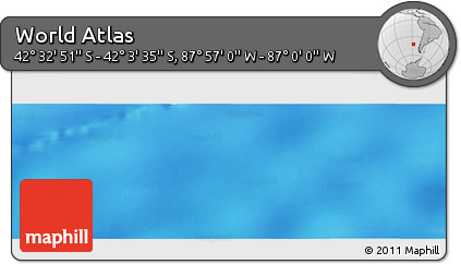 Physical Panoramic Map of the Area around 42° 18' 13" S, 87° 28' 29" W