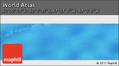 Physical Panoramic Map of the Area around 42° 18' 13" S, 87° 28' 29" W