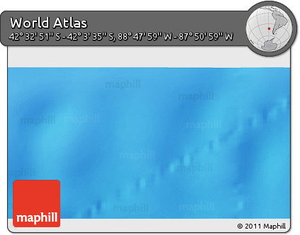 Physical 3D Map of the Area around 42° 18' 13" S, 88° 19' 29" W