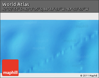 Physical 3D Map of the Area around 42° 18' 13" S, 88° 19' 29" W