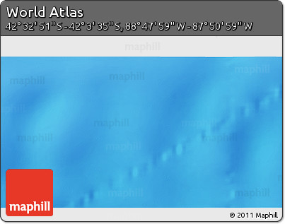 Physical 3D Map of the Area around 42° 18' 13" S, 88° 19' 29" W