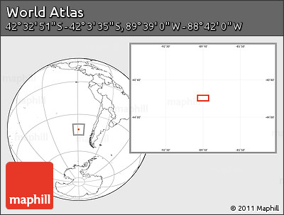 Blank Location Map of the Area around 42° 18' 13" S, 89° 10' 30" W