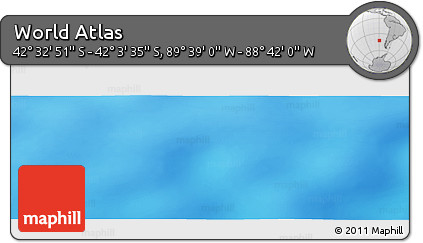 Physical Panoramic Map of the Area around 42° 18' 13" S, 89° 10' 30" W