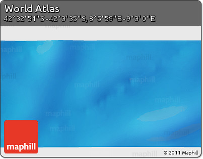 Physical 3D Map of the Area around 42° 18' 13" S, 8° 34' 29" E