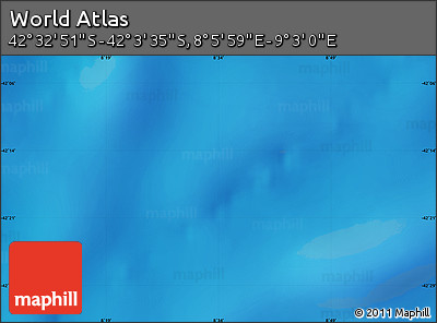 Physical Map of the Area around 42° 18' 13" S, 8° 34' 29" E