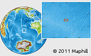 Physical Location Map of the area around 42° 18' 13" S, 94° 25' 30" E