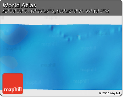 Shaded Relief 3D Map of the Area around 42° 44' 20" S, 100° 13' 29" W