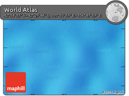 Physical Map of the Area around 42° 44' 20" S, 106° 19' 29" E