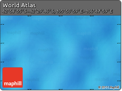 Physical Map of the Area around 42° 44' 20" S, 106° 19' 29" E