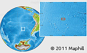 Physical Location Map of the area around 42° 44' 20" S, 106° 10' 30" W