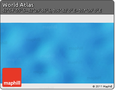 Physical 3D Map of the Area around 42° 44' 20" S, 107° 10' 30" E