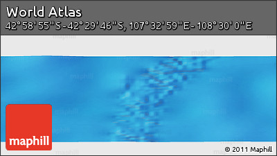 Physical Panoramic Map of the Area around 42° 44' 20" S, 108° 1' 30" E
