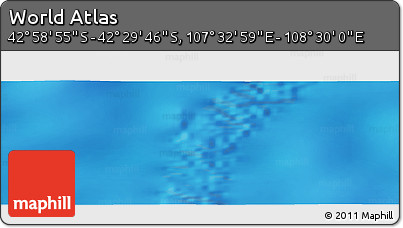 Physical Panoramic Map of the Area around 42° 44' 20" S, 108° 1' 30" E