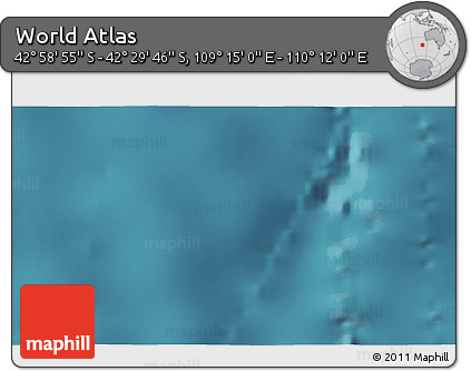 Satellite 3D Map of the Area around 42° 44' 20" S, 109° 43' 29" E