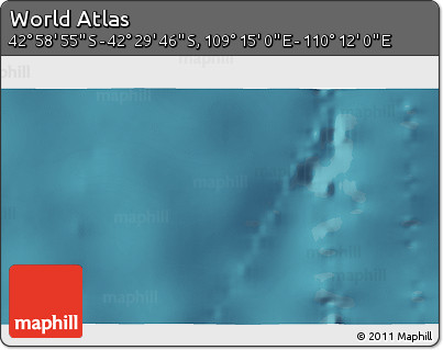 Satellite 3D Map of the Area around 42° 44' 20" S, 109° 43' 29" E