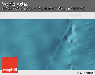 Satellite 3D Map of the Area around 42° 44' 20" S, 109° 43' 29" E