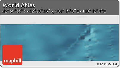 Satellite Panoramic Map of the Area around 42° 44' 20" S, 109° 43' 29" E