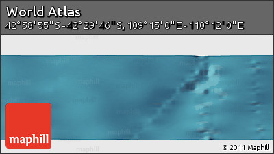 Satellite Panoramic Map of the Area around 42° 44' 20" S, 109° 43' 29" E