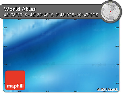 Physical Map of the Area around 42° 44' 20" S, 10° 16' 30" E
