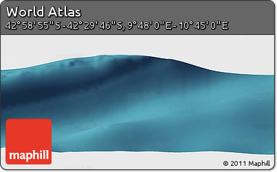 Satellite Panoramic Map of the Area around 42° 44' 20" S, 10° 16' 30" E