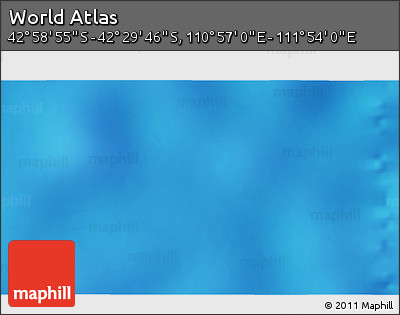 Physical 3D Map of the Area around 42° 44' 20" S, 111° 25' 30" E