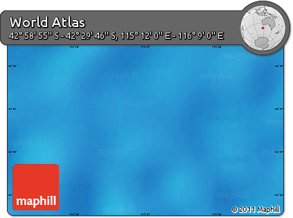 Physical Map of the Area around 42° 44' 20" S, 115° 40' 30" E