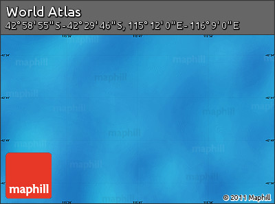 Physical Map of the Area around 42° 44' 20" S, 115° 40' 30" E