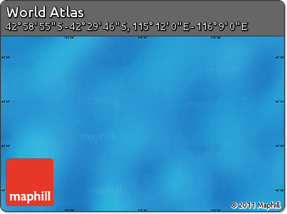 Physical Map of the Area around 42° 44' 20" S, 115° 40' 30" E