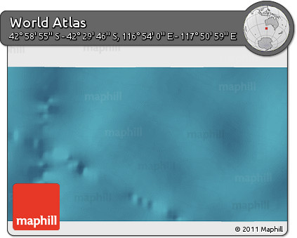 Satellite 3D Map of the Area around 42° 44' 20" S, 117° 22' 30" E